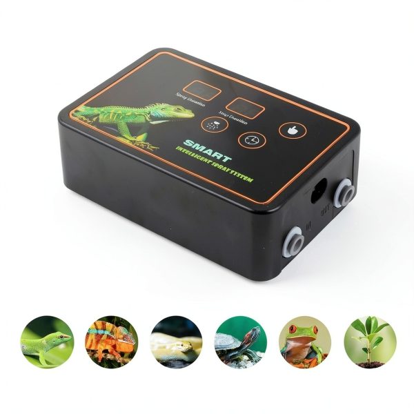 Reptile Smart Misting System Intelligent Spray System 2pcs Spray Nozzles 360 ° Adjustment Hook or Suction Cup Install Timed Spray for Tank Lizard, Chameleon, Snake, Turtle, Frog, Plant-7
