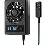 Reptile Humidity Control Fan LURMMUE Quiet Matte Black Wall-Mount-0