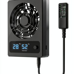 Reptile Humidity Control Fan LURMMUE Quiet Matte Black Wall-Mount-0