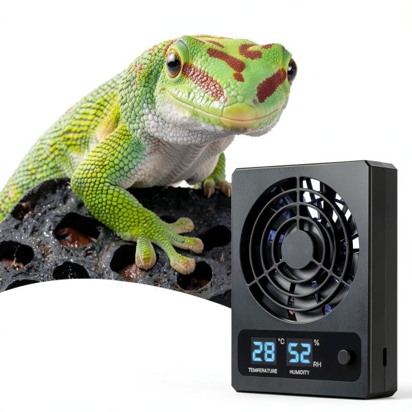 Reptile Humidity Control Fan LURMMUE Quiet Matte Black Wall-Mount-5